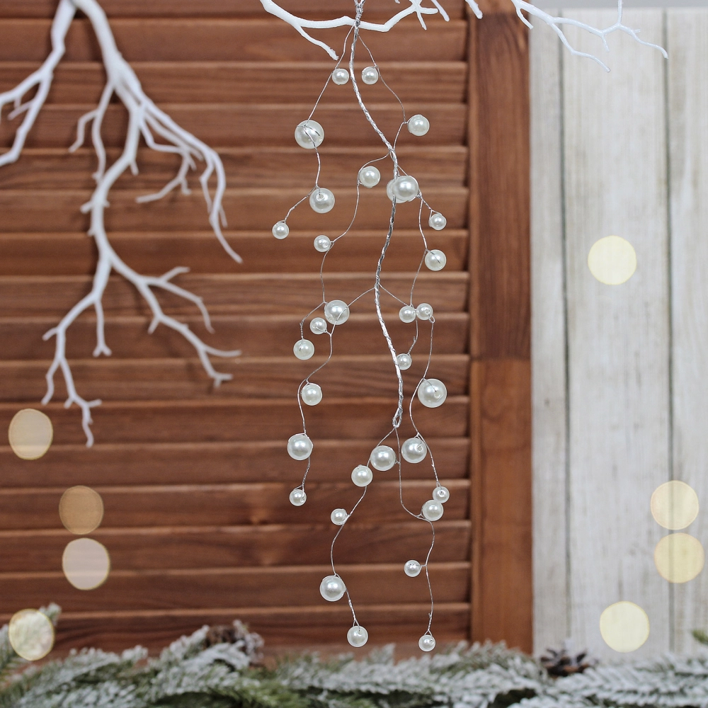 Подвеска «Изящный жемчуг» 22 см, Белый