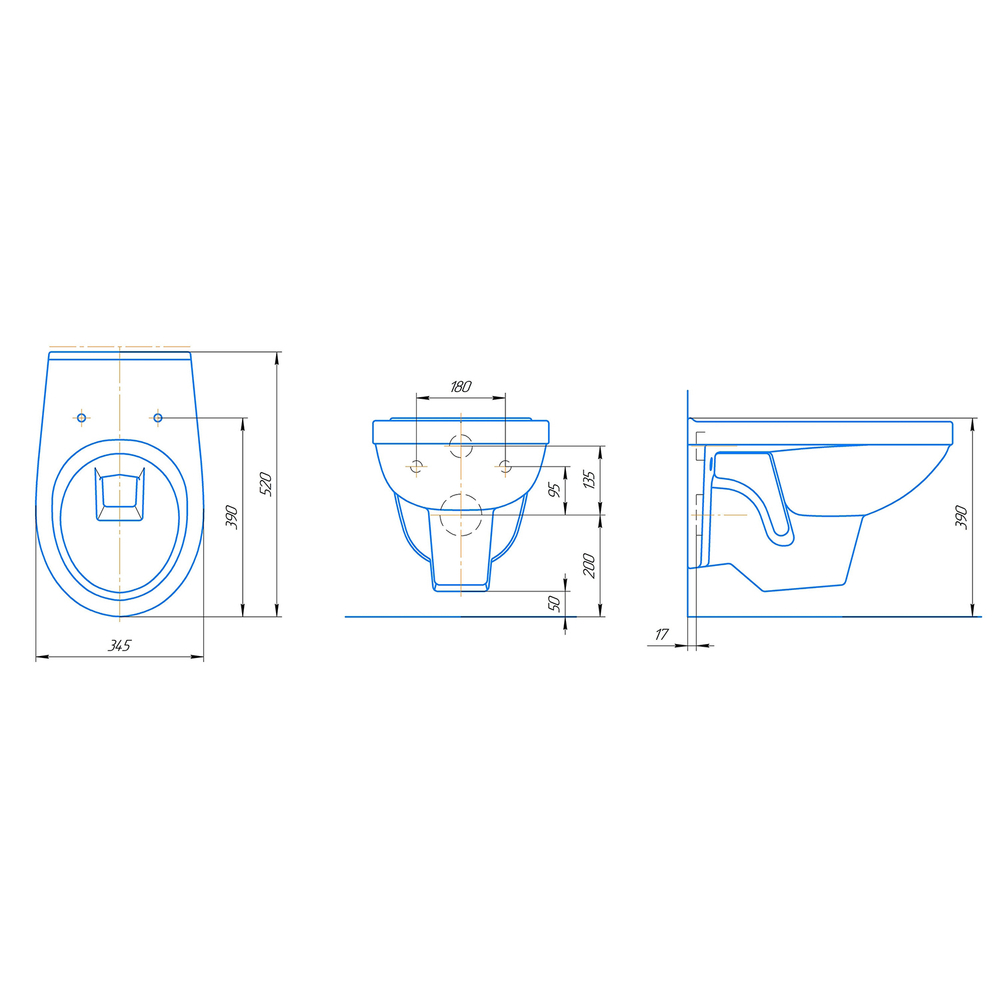 Унитаз подвесной "Рио Люкс" сиденье полип.микролифт белый (Rosa)