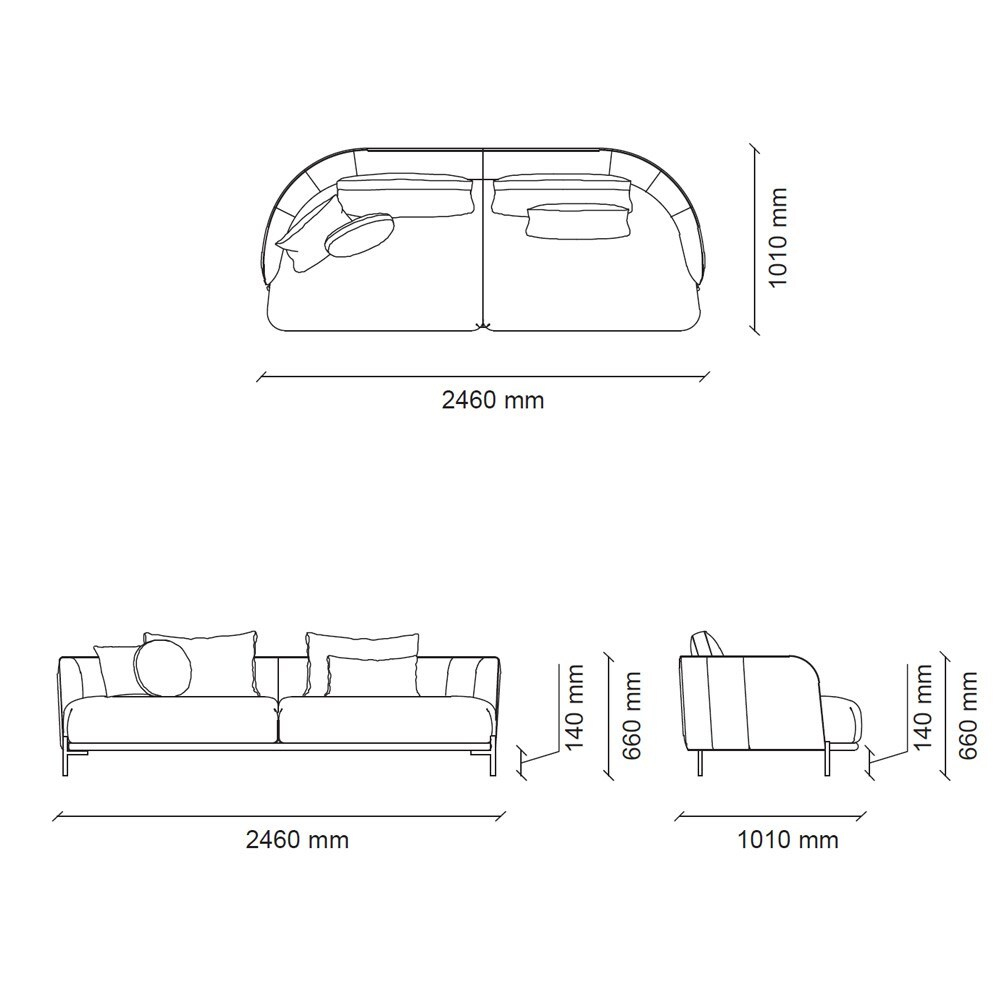 Диван трехместный ENZA HOME SEOUL EH67898