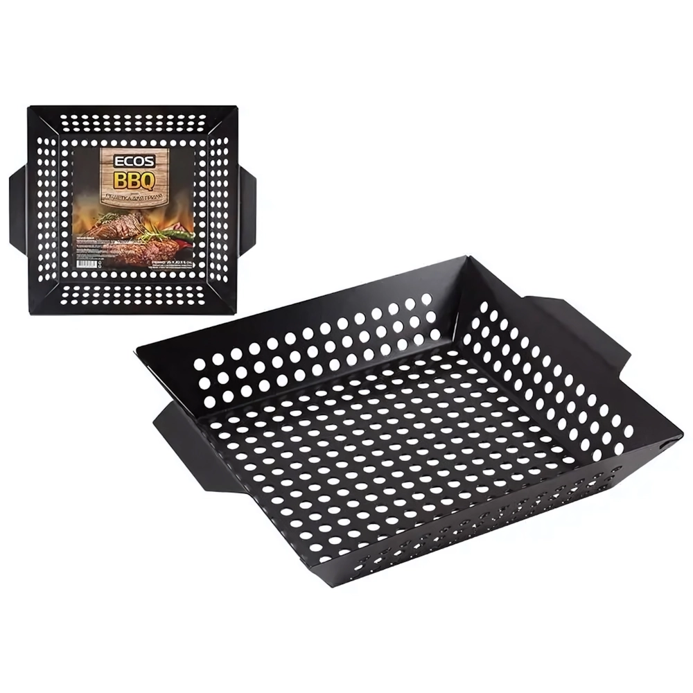 Решетка для гриля квадратная с антипригарным покрытием ECOS 3009D (35х6см)