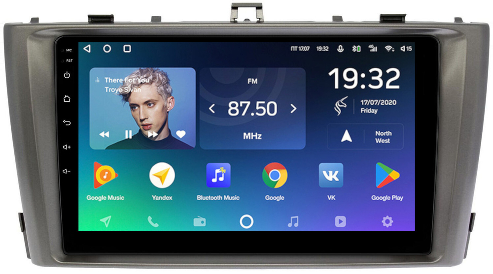 Магнитола для Toyota Avensis 2008-2015 (рамка серая) - Teyes SPRO+ Android 10, ТОП процессор, 4-32, SIM-слот