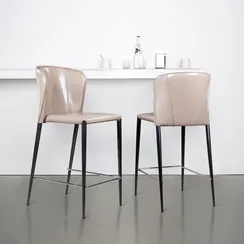 Полубарный стул Albert кожа капучино