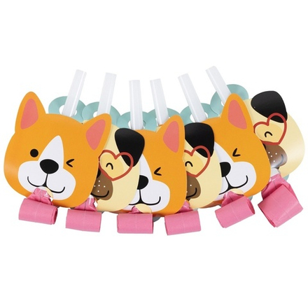 Язык-гудок «Веселые собачки», 6шт