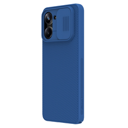 Чехол синего цвета от Nillkin серия CamShield Case для смартфона Realme 10 Pro 5G, с защитной шторкой для задней камеры