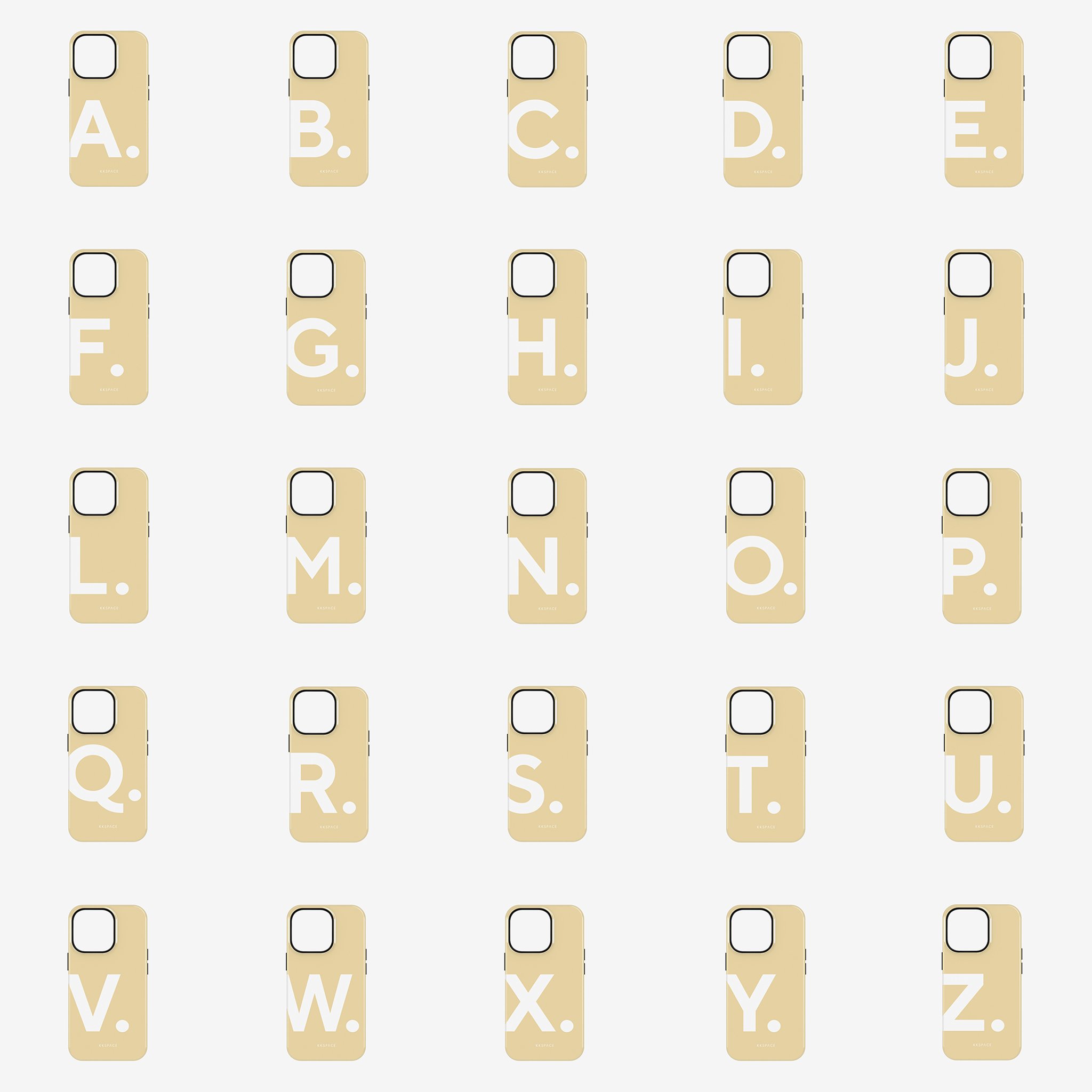 Чехол LETTERS для iPhone | Желтый