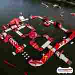 Большой надувной аквапарк для бизнеса «Коралловый риф», 39×29×5 м