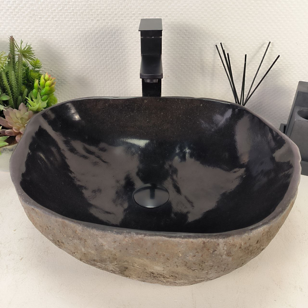 Раковина из речного камня RS-65093 46*40*15 0861