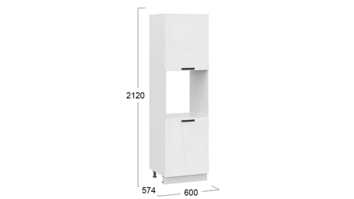 Шкаф-пенал под бытовую технику с двумя дверями «Детройт» исп. 2