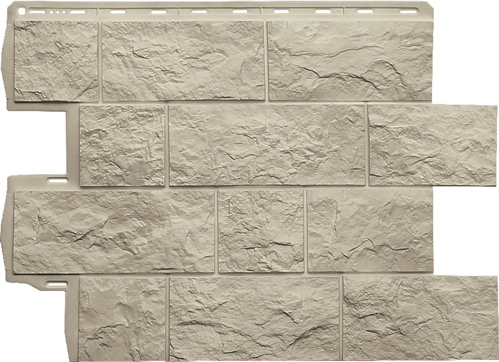 Фасадная панель Альта-Профиль Туф Эко Кремовый 680*560мм 0,38м2