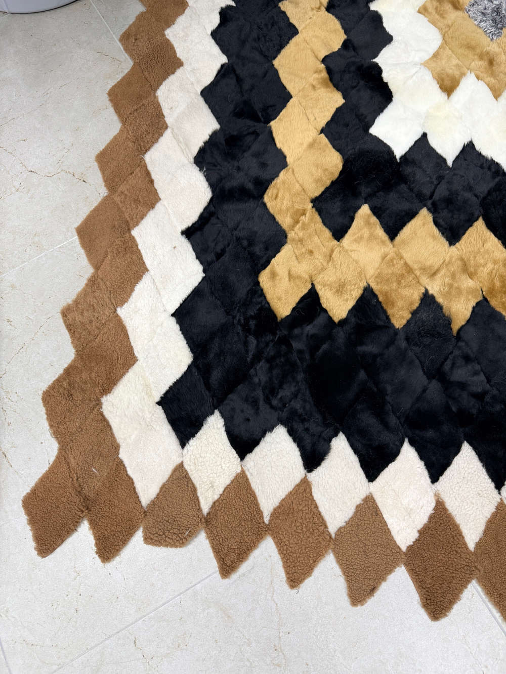 Покрывало меховое ковер из шкуры овчины