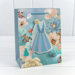 Пакет подарочный 18х23х10см "Детский" с 3D аппликацией (Микс)