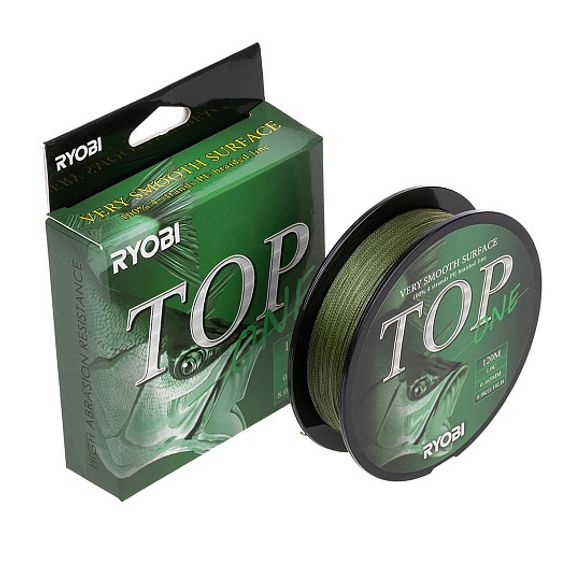 Шнур TOP PE4X-120M 1.0/d-0.165mm Dark green Ryobi