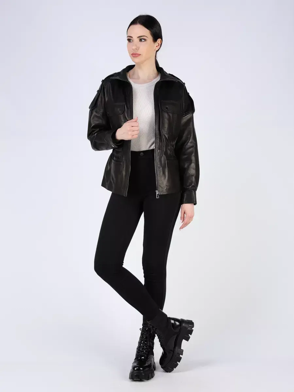 Кожаная куртка демисезонная