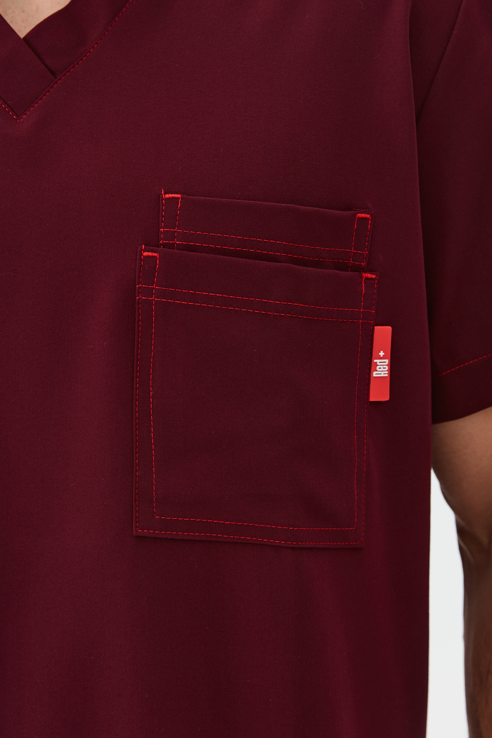 Топ медицинский мужской Гекай, бордо