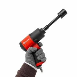 Пневмогайковерт ударный''Twin Hammer''срегулировкой1/2''+набор головок(9-11,13,14,17,19,22,24,27мм,720Hм,7500об/мин,6.3bar,236л/мин+лубр.-р+ штуцер) FORCEKRAFT FK-RT-5270K