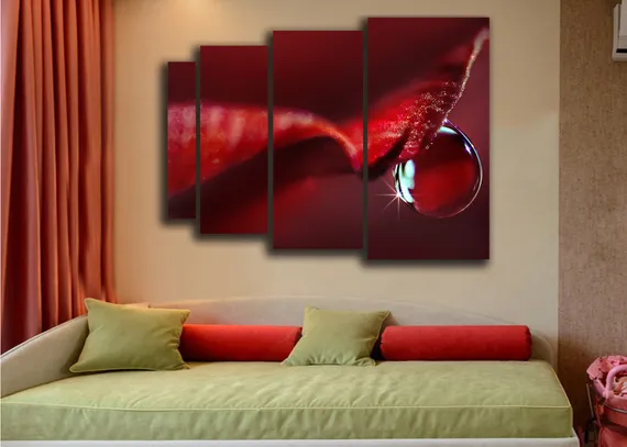 Модульная картина "Слеза розы"