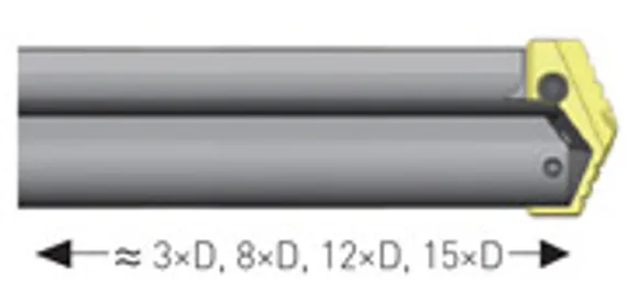 Корпус сверла со сменными пластинами Karnasch 9,5-11,0×31,8 мм, КМ2, ISO 296, арт. 22.1040.00318.0095