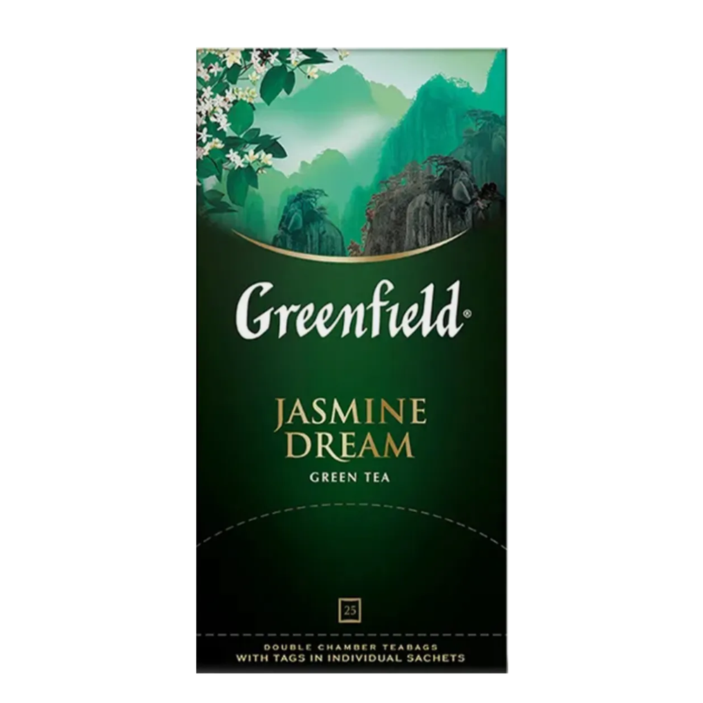 Чай зеленый с жасмином в пакетиках Greenfield Jasmin Dream, 25 пак