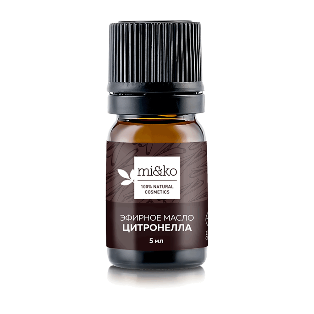 Эфирное масло Цитронелла 5 мл, органик COSMOS ORGANIC (Mi&ko)