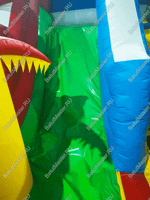 Коммерческий батут "Белый клык" с механизированной головой, цвет красно-желтый, 6х5х4 м