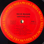 Dave Mason ‎– Certified Live 2LP (США 1976г.)Т