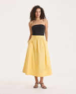 Расклешеная юбка-миди из хлопка-поплина