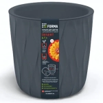 Горшок для цветов пластиковый 6,1л d-21,7см «Desert» с дренажной вставкой серый