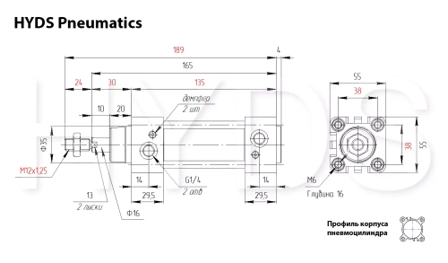 DSBC-40-30-PPV-A-N3 Пневмоцилиндр