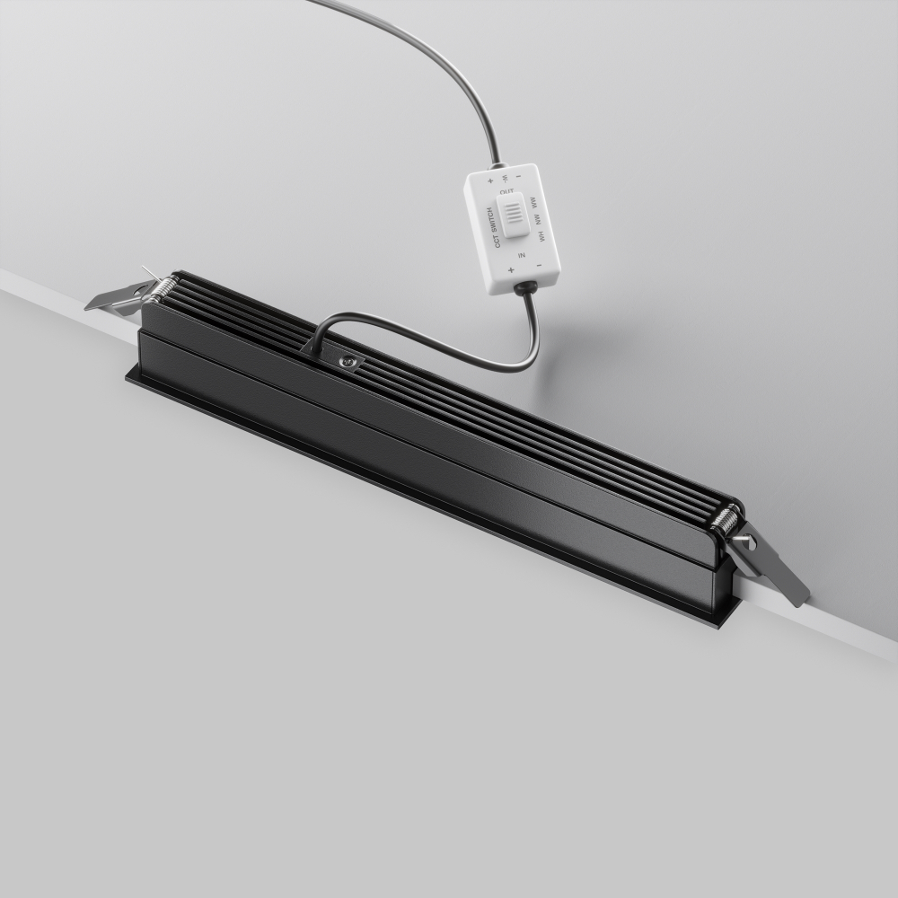 Встраиваемый светодиодный светильник Maytoni Parete DL100-12W2.7-3-4K-B