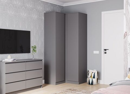 Шкаф угловой ДСВ Мебель МС Мори, ЛДСП, с полками