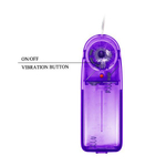 Фиолетовый вибростимулятор 14,3см с шипами на головке Baile BI-014037