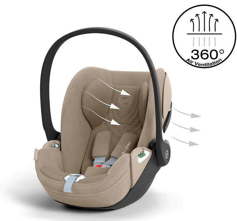 Коляска Cybex Balios S Lux TPE complete Cloud T Cozy Beige Plus Base T 4 в 1 Seashell Beige с дождевиками