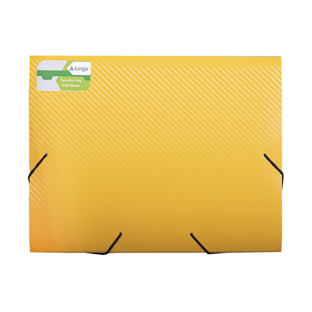 Папка на резинке Alingar, A4, 240х330х33 мм, 600 мкм, ассорти,текстура диагональ , "Caviar"