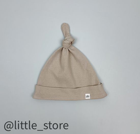 Шапочка однослойная "Любимые зверята" бежевый однотон