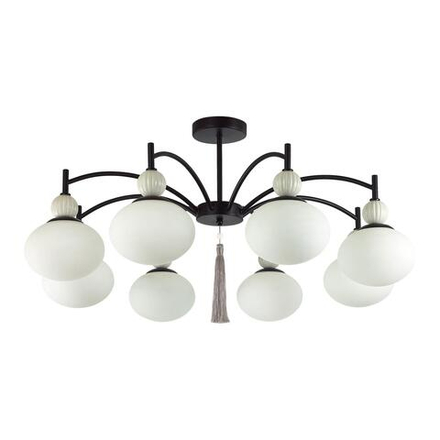 8273/8C NEOCLASSI LN26 041 черный/серый/белый, металл/керамика/стекло Люстра потолочная Е14 8*40W 220V GLORIYA