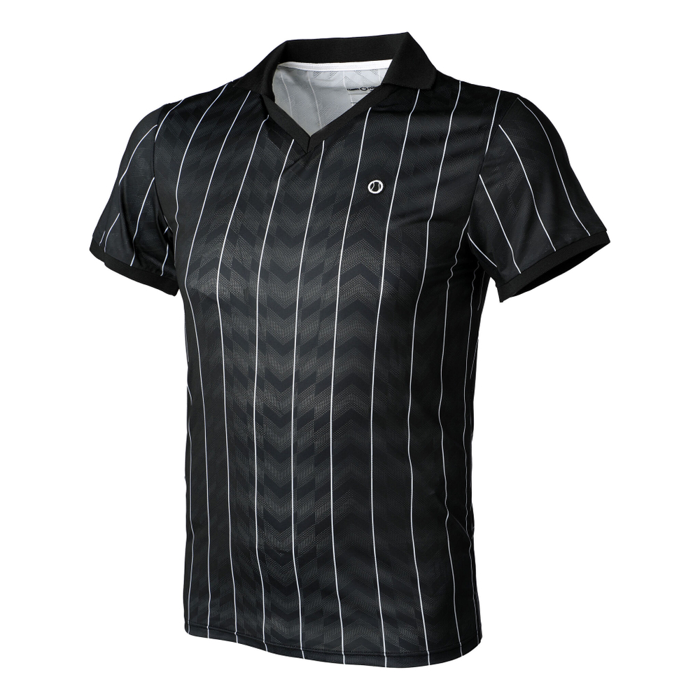 Мужское теннисное поло Tennis-Point Stripes Polo Special Edition Men - Black, White