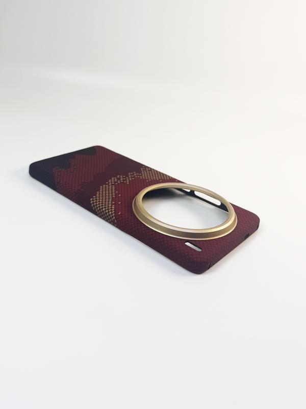 Карбоновый чехол для Vivo X200 Pro с MagSafe Солнечный свет золотой горы (Sunlight of the Golden Mountain)