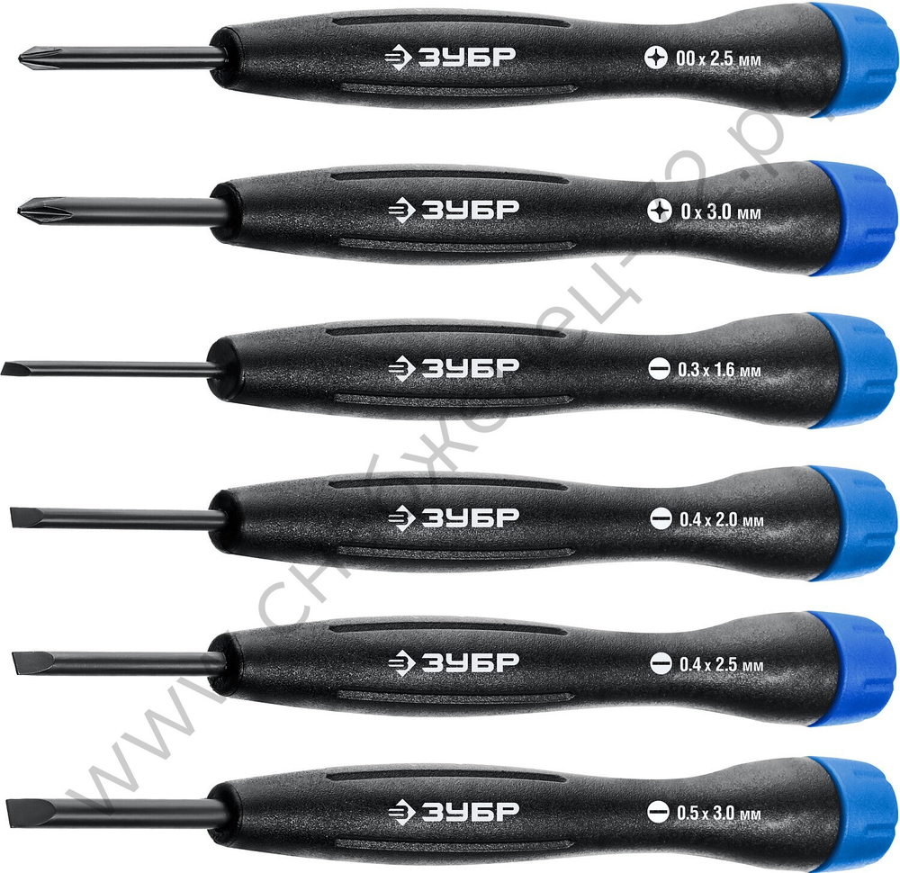 ЗУБР TX-6 6 шт, Набор отверток для точных работ (25658-H6)