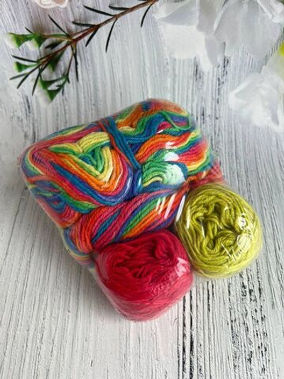 Пряжа носочная Аркобалено радужный микс 119г