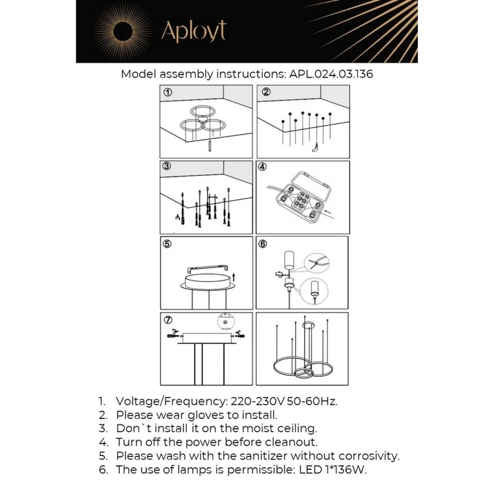 Подвесная люстра Aployt TERENIA APL.024.03.136