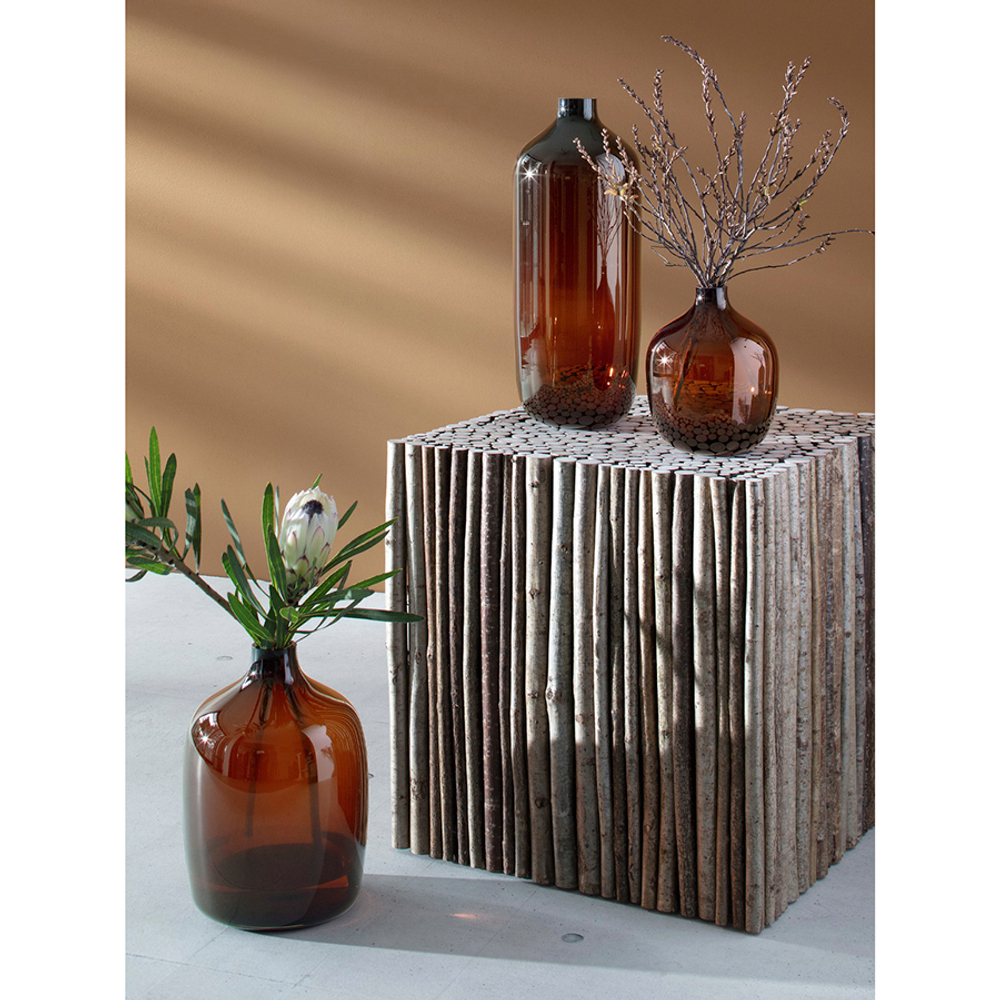 Ваза vessel, 18 см, коричневая