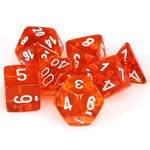 Chessex 7-dice set Orange/White