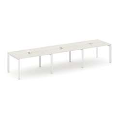 Style Project Стол переговорный SN-59P.SPRG-024 Дуб Наварра/Металл Белый 4740*980*750