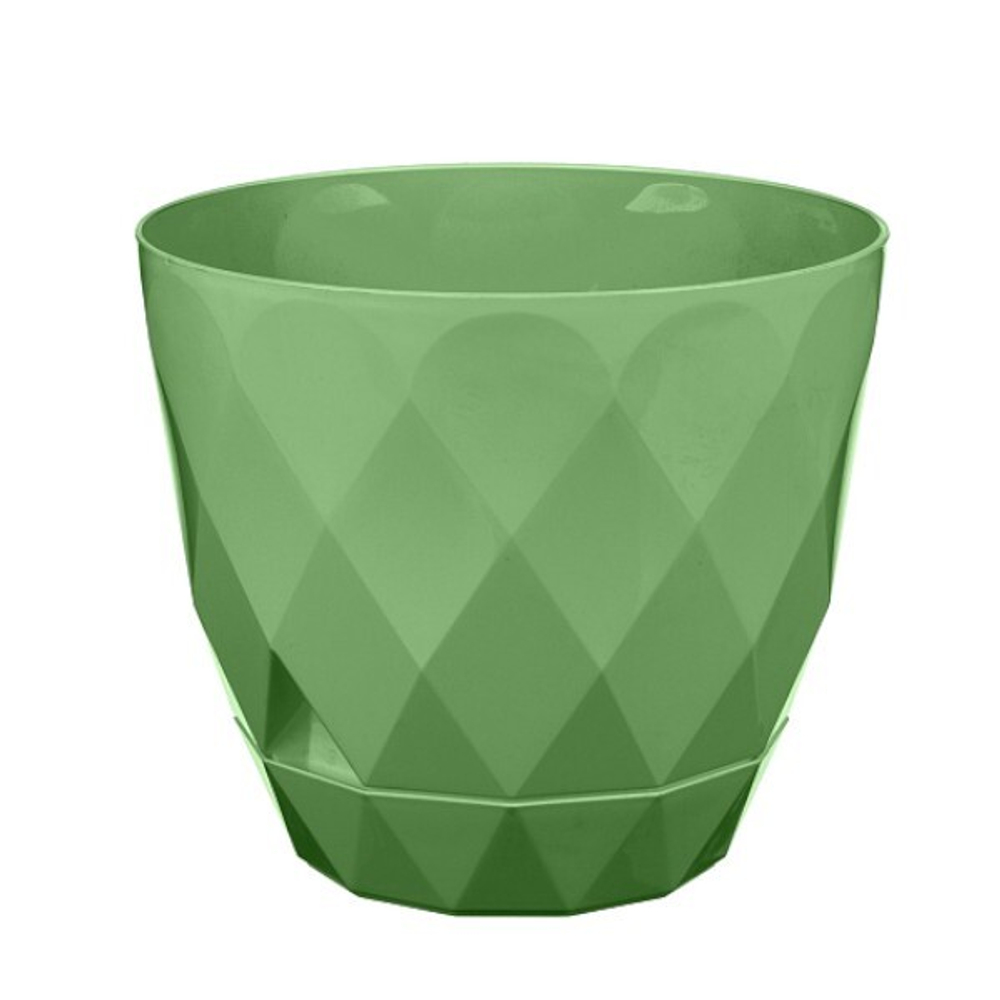 Горшок для цветов Laurel D220 мм, 4.5 л с поддоном (зеленый)