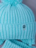 Шапка для девочки осенняя и снуд вязаные