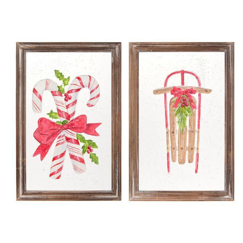 Панно "Санки/Карамельные трости" в ассортименте 40х60х2,5см