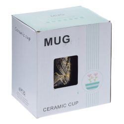 GAEM Кружка с крышкой и трубочкой, 380 мл, L12 W8,5 H16 см, 4в.