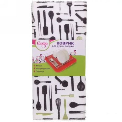 Коврик для сушки посуды 38*50см «Кухонные инструменты»