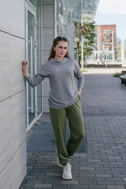 Пуловер 3033АЕ, серый #66С033033АЕ