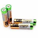 Батарейки КОМПЛЕКТ 4 шт., GP Super, AAA (LR03, 24А), алкалиновые, мизинчиковые, блистер, 24A-2CR4